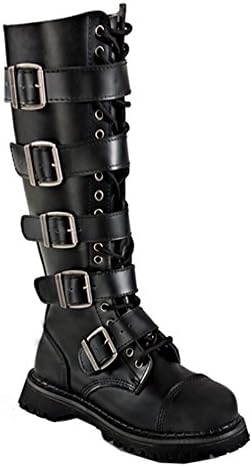 Steel Toe Leather Strapped Grunge Military Combat Hipster Men's Boots (12)