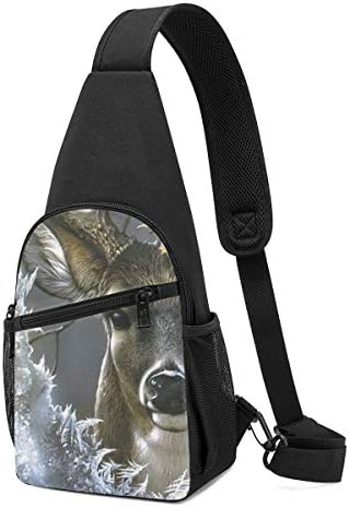 冬の鹿 斜め掛け ボディ肩掛け ショルダーバッグ 正規店 ワンショルダーバッグ メンズ 大容量 軽量 多機能レジャーバックパック