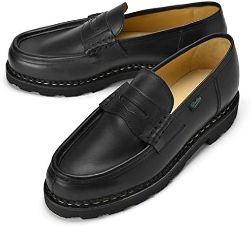 Amazon パラブーツ ランス Reims ブラック Lis Noir カーフ ノルウィージャン製法 並行輸入品 Paraboot パラブーツ ローファー スリッポン
