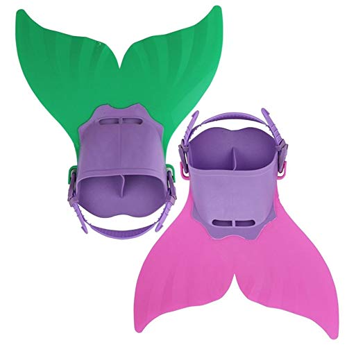 Tmalltide Swimming Costume Kids Swimmable Monofin Mermaid Tail Mono Fin Flippers