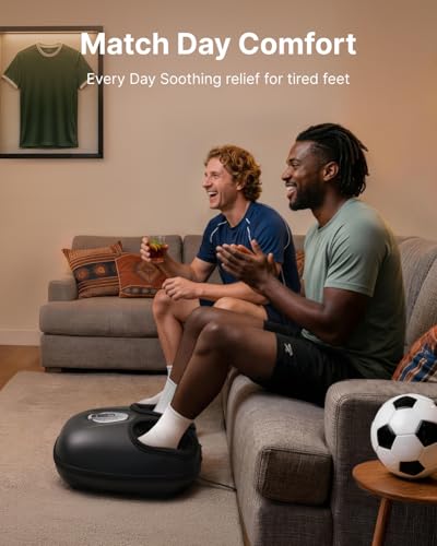 RENPHO Foot Massager with Heat, Birthday Gifts for Women, FSA Eligible HSA | Exclusive Pressure Monitoring Tech, Cordless Remote, 3 Heat & Compression Levels, NTC Temperature Control Tech, Up to Size 12