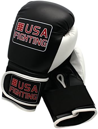 USA Fighting Pro Style Training Gloves (Black, 10oz)