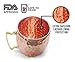 Owl Creek Handmade Moscow Mule Copper Mugs, Set of four 18 oz Hammered Cups and two 2 oz Copper Shot Glasses