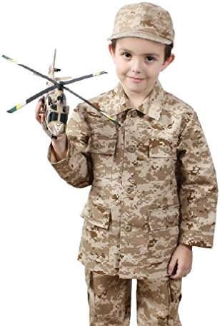 BlackC Sport Kids Military Style Camouflage Long Sleeve BDU Shirt Desert Digital