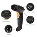 UNIDEEPLY, Barcode Scanner 1D Handheld Wired Barcode Reader, USB Laser Barcode Scanner, POS Scanning Reader for Retails, Black Color (Black) (Auto-Sense+with Stand)
