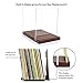 MÖNKE Premium Vinyl Record Storage – a Mid-Century Style Record Holder, 50 LP Capacity – with a Now-Playing Record Display Groove (Brown)thumb 1