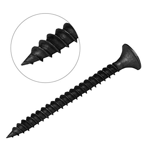190 Stück M3,5 Holzschrauben schwarz,Holzschrauben set edelstahl Holzschrauben sortiment schwarz Holzschrauben senkkopf… – Bild 6