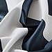 Deconovo Navy Blue Striped Blackout Curtains Rod Pocket Nautical Navy and Greyish White Striped Curtains Tie Up Curtain for Kids Room 46W X 63L Navy Blue 2 Panels