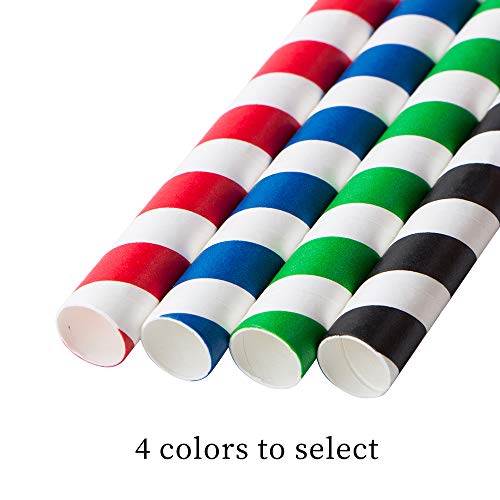 ake Paper Straws Biodegradable 0.4 Inches Wide Smoothie Straws, Bulk