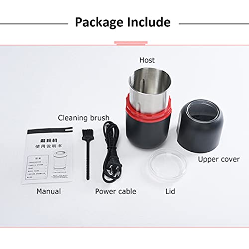 ZQH Elektrische Kaffeemühle, Elektrische Mühle Gewürzschleifer Mit Edelstahlklinge Kraftvolle Mühle Für Kaffeebohnen… – Bild 8