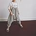 Baby Girls Camisole Black and White Vertical Striped Harem Pants Romper Onesie (1-2years)