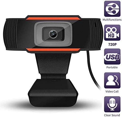 TROPRO HD Webcam Desktop Laptop USB Plug & Play 720P Web Camera for Live Class Conference Rotatable Video Camera Desktop Laptop Webcams