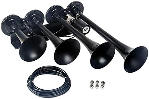 B Blesiya 小型 電車ホーン エアホーン スピーカー 150db 代引き不可 トラック Rvのため 4トランペット 自動車 Suv 単列