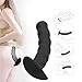 Anal Plug Silicone Anal Beads G-spot Prostate Massager Black Dildo Thread Butt Plugs with Base Masturbation Adult Sex Toys for Men Women and Couples (Big)