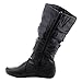 FOREVER GD90 Women's Mid-Calf Solid Color Slouch Flat Heel Boots