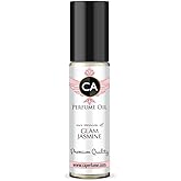 CA Perfume Impression of Glam Jasmine For Women Replica Fragrance Body Oil Dupes Alcohol-Free Sample Travel Size Concentrated Long Lasting Roll-On 0.3 Fl Oz/10ml