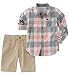 Calvin Klein baby-boys 2 Pieces Long Sleeves Shirt Shorts Set