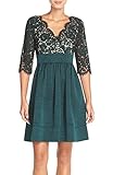 Berydress Women's 3/4 Sleeve 1950s Vintage Lace A-line Cocktail Dress