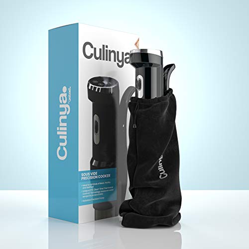 Culinya 1300W Sous Vide Cooker | Thermal Immersion Circulator | Simple | Accurate | Reliable | Safe Stainless Steel | Kitchen Recipe Book
