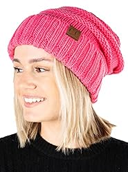 Funky Junque Oversized Slouchy Beanie - Candy Pink