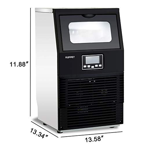 KUPPET Commercial Ice Maker, Freestanding Automatic Portable Ice Cube