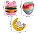 BeYumi Slow Rising Toy, Unicorn, Hamburger, Ninja, Cat Squishy Toy, Kawaii Jumbo 6 Pcs Squishy Toy, Cream Scented Simulation Cute Animals Toys Gift for Kids Lovely Stress Relief Toy