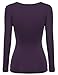 Zeagoo Women's Cross-front V Neck Pullover T-Shirt Ruched Blouse Purple New Large