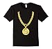 Mens Bitcoin Cryptocurrency Funny Necklace T-Shirt XL Black