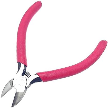ThreeBulls 4.5" Side Cutter Diagonal Wire Cutting Pliers Nippers Repair Tool, Diagonal Cutters,Red, Anti-Slip