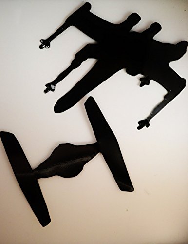 X wing Tie Fighter Set Star Wars Vector Outline Metal Cutout Spray Paint Art