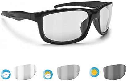 Bertoni Sports Photochromic Sunglasses for Running Ski Motorcycle Golf Cycling - Alien Italy Photochromatic