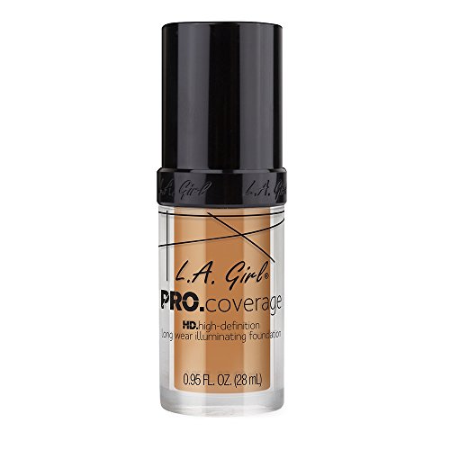L.A. Girl Pro Coverage Liquid Foundation, Nude Beige, 0.95 Fluid Ounce