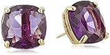 kate spade new york Small Square Amethyst-Colored Stud Earrings