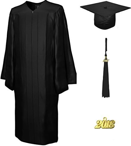 College Fashion Graduation Cap Gown Tassel 2017 Year Charm, Set Shiny