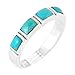 925 Sterling Silver Stackable Ring with Genuine Turquoise Size 6 to 11