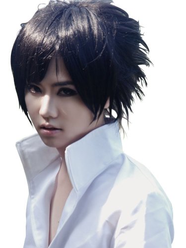 Anangelhair +Free Hair Cap Naruto Uchiha Sasuke Black Short Cos Cosplay Wig Hallowmas - Image 2