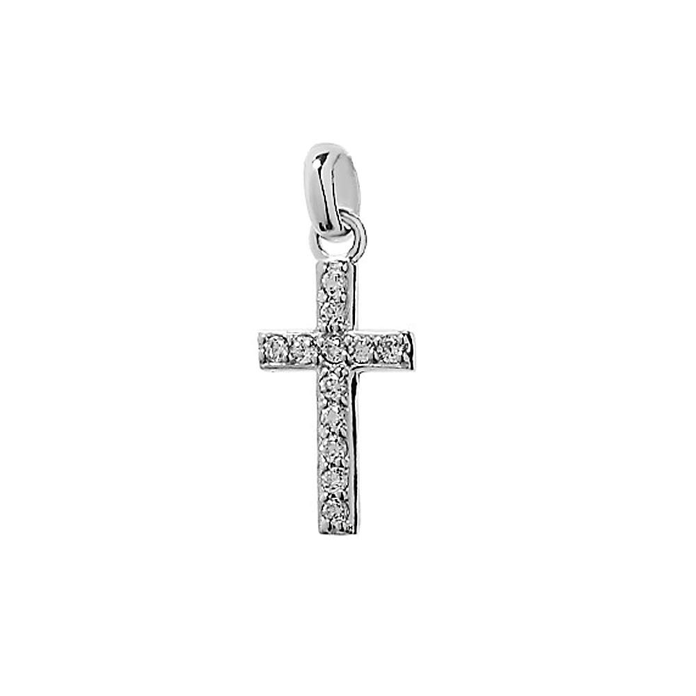 NKlaus 925 Sterling Silver Crucifix Cross Pendant Orthodox Rhodium Plated Communion Confirmation 6336