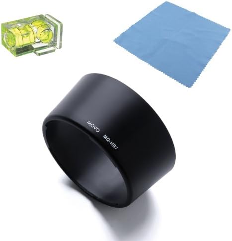 Movo Photo HB-7 Lens Hood for Nikon 80-200mm f/2.8 ED D-AF Lens with 2X Spirit Level & Microfiber Lens Cloth