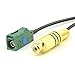 RF design RF Pigtail Cable Fakra Green E Female to RCA Female RG174 15CM Cable