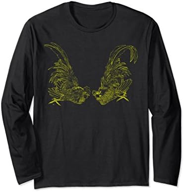 Unisex Fighting Roosters Cocks Cockfighting shirt chicken lover Small Black