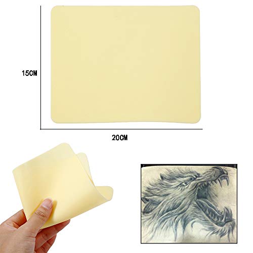 Blank Tattoo Skin Practice Makeup - Sotica Double Sides 5 Sheets 8x6" 1.2MM Silicone Tattooing and Microblading Fake Eyebrows latex Practice Skins for Tattoo Supplies Tattoo Kit