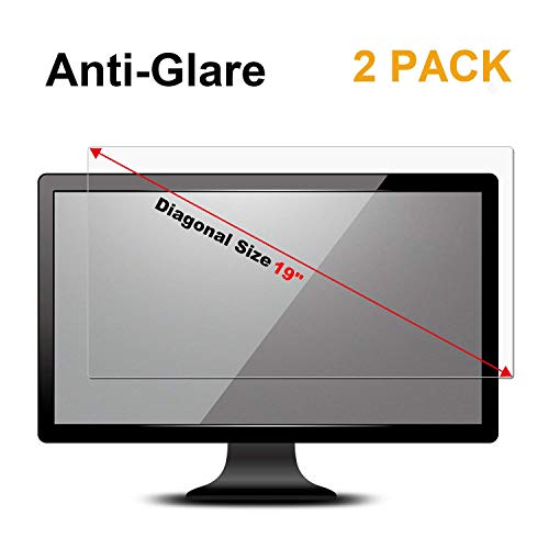 FORITO 2-Pack 19″ Anti Glare(Matte) Screen Protector Compatible with 19″ Dell/ASUS/Acer/ViewSonic/Samsung/Aoc/HP Widescreen Desktop Monitor with 16:10 Aspect Ratio Screen (Size: 16.1″ x 10.1″ WxH)