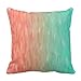 Emvency Throw Pillow Cover Blue Peach Coral Turquoise Watercolor Teal Orange Pink Aqua Decorative Pillow Case Home Decor Square 18 x 18 Inch Pillowcase