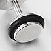 8mm Mens Circle Stud Earrings Steel with Pattern and Black Enamel