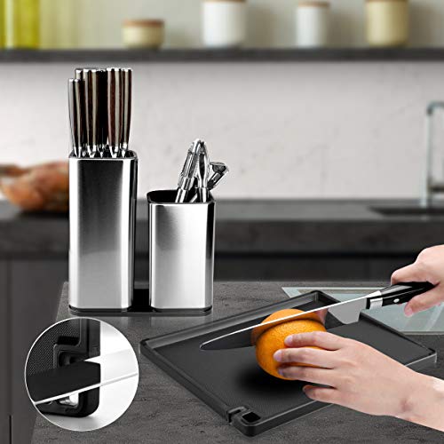 MYVIT Knife Block Universal Knife Holder Kitchen Cutlery Knives Storage