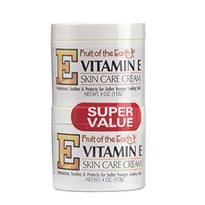 Fruit of the Earth Vitamin E Skin Care Cream 4 oz per Jar- Pack of 8