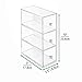 mDesign Plastic Kitchen Pantry Stackable Container, Cabinet, Countertop Organizer Storage Station with 3 Drawers for Coffee, Tea Bag, Sugar Packets, Creamers, Drink Pods, Packets - 4 Pack - Clear