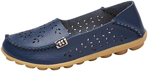 Alicegana Women's Comfortable Shoes Loafer Casual Leather Natural Driving Fashion Flats Breathable Nurse Walking Ladies Slip On Shoes