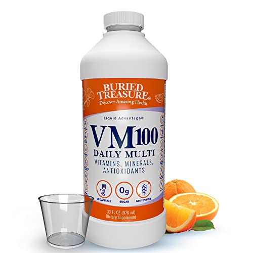 Buried Treasure VM100 Daily Multi Liquid Vitamins and 70 Minerals Plus