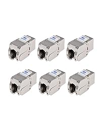 Cable Matters (Pack de 6) RJ45 CAT6 a Shielded metal Keystone Jacks